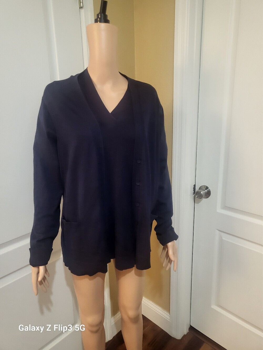 Pendleton Navy Blue Two-Piece Silk Blend Set ( XL ) Pre-owned